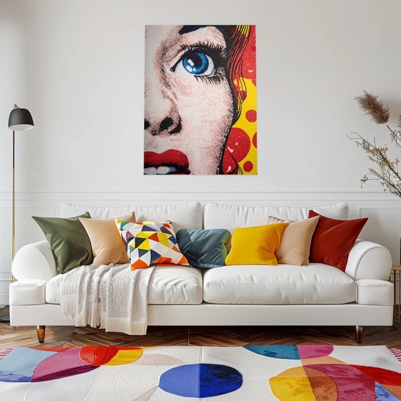 Fasziniert blaue Augen Leinwandbild