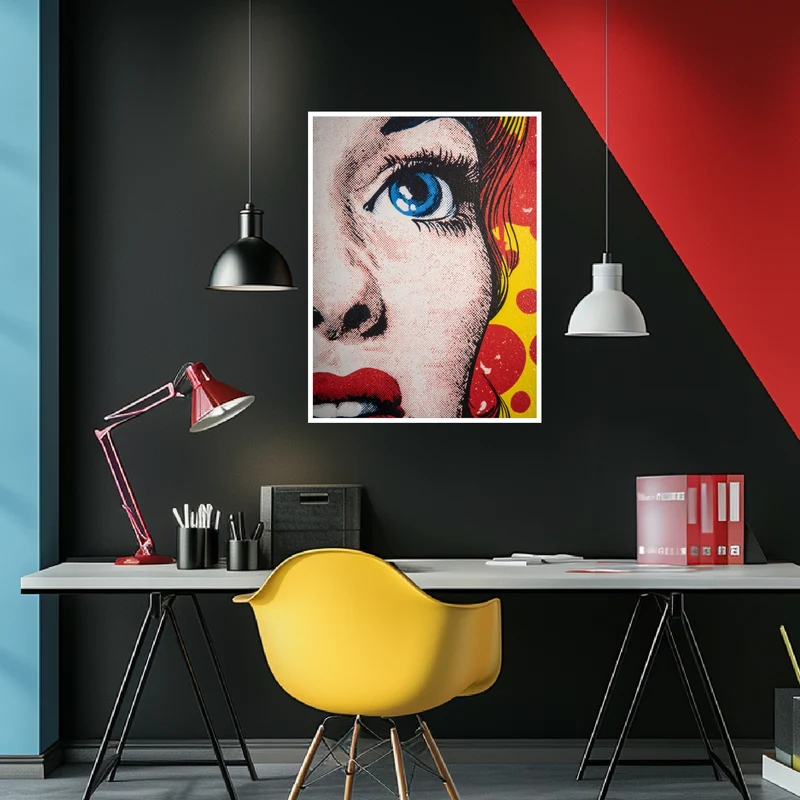 Fasziniert blaue Augen Poster