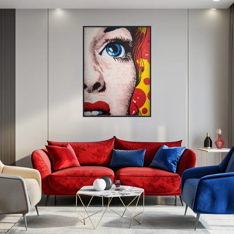 Fasziniert blaue Augen Poster
