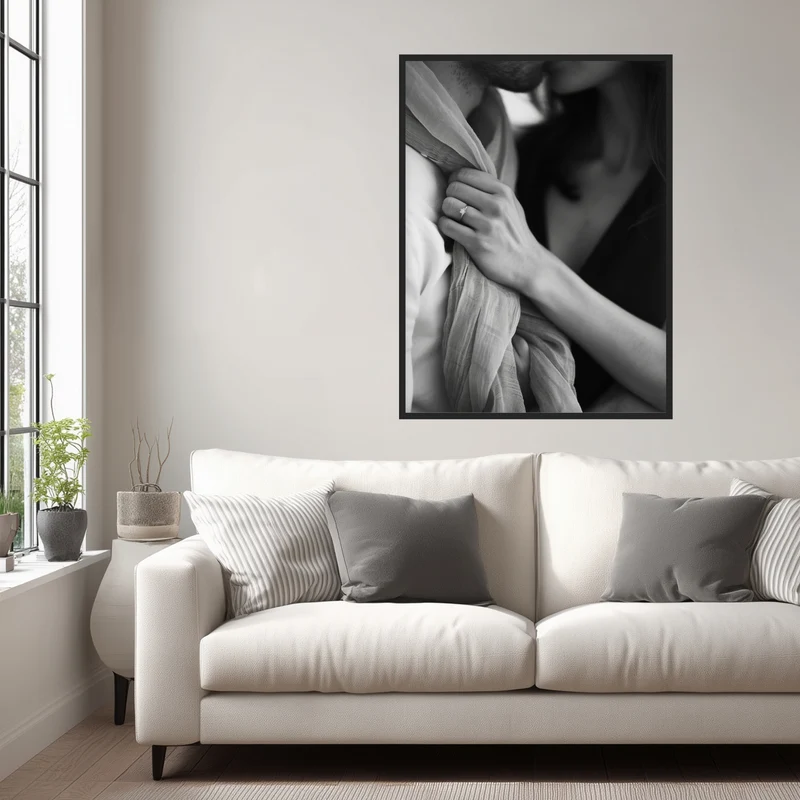 Paar mit Verlobungsring Poster