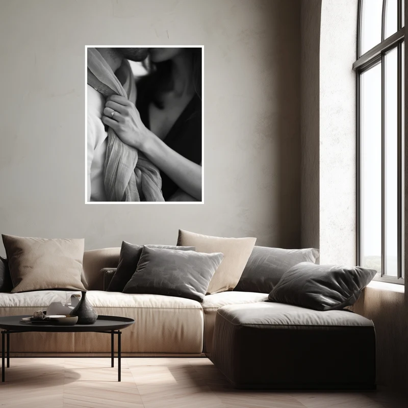 Paar mit Verlobungsring Poster