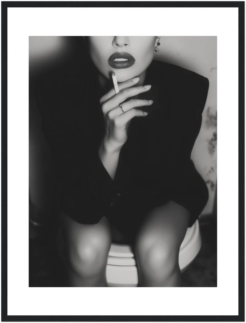 Rauchende Frau Portrait Poster
