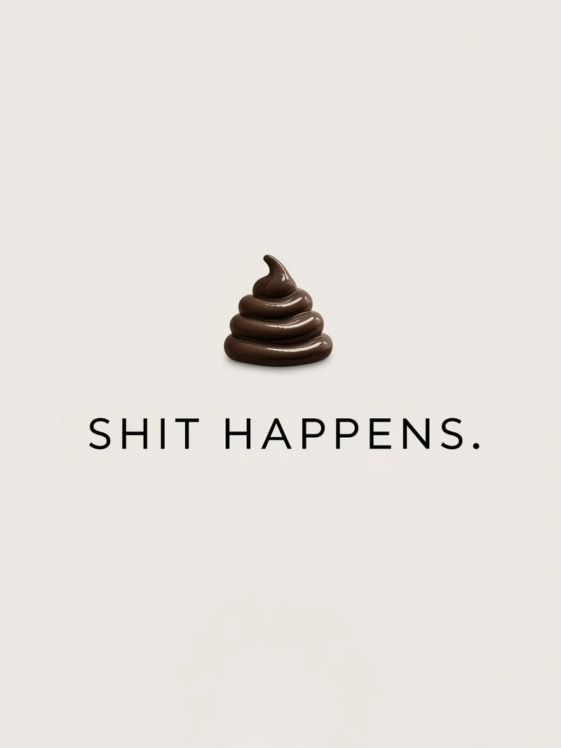 Schriftzug Shit Happens Poster