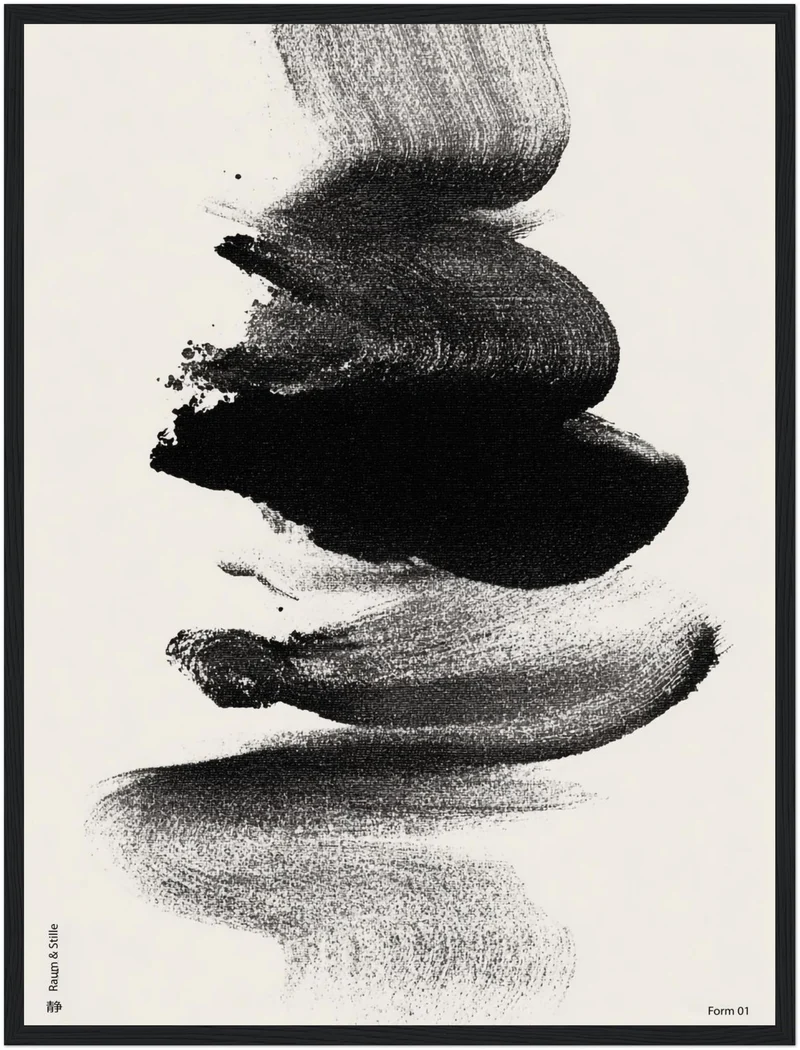 Abstrakter Tuschestrich Poster