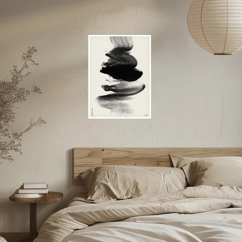Abstrakter Tuschestrich Poster
