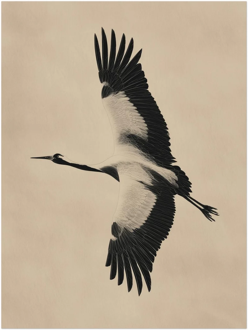 Fliegender Fischreiher Leinwandbild