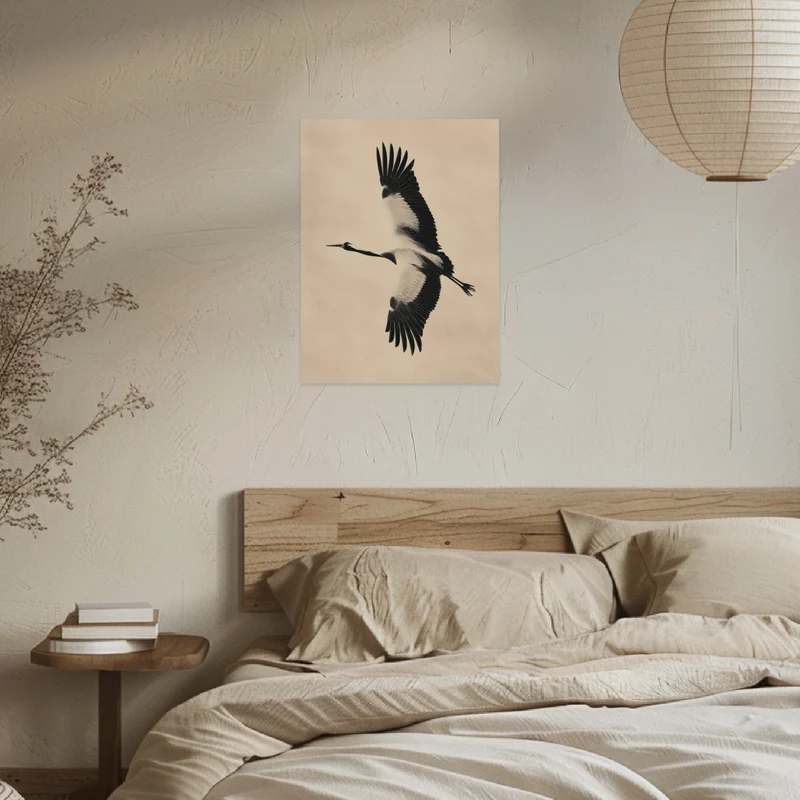 Fliegender Fischreiher Poster