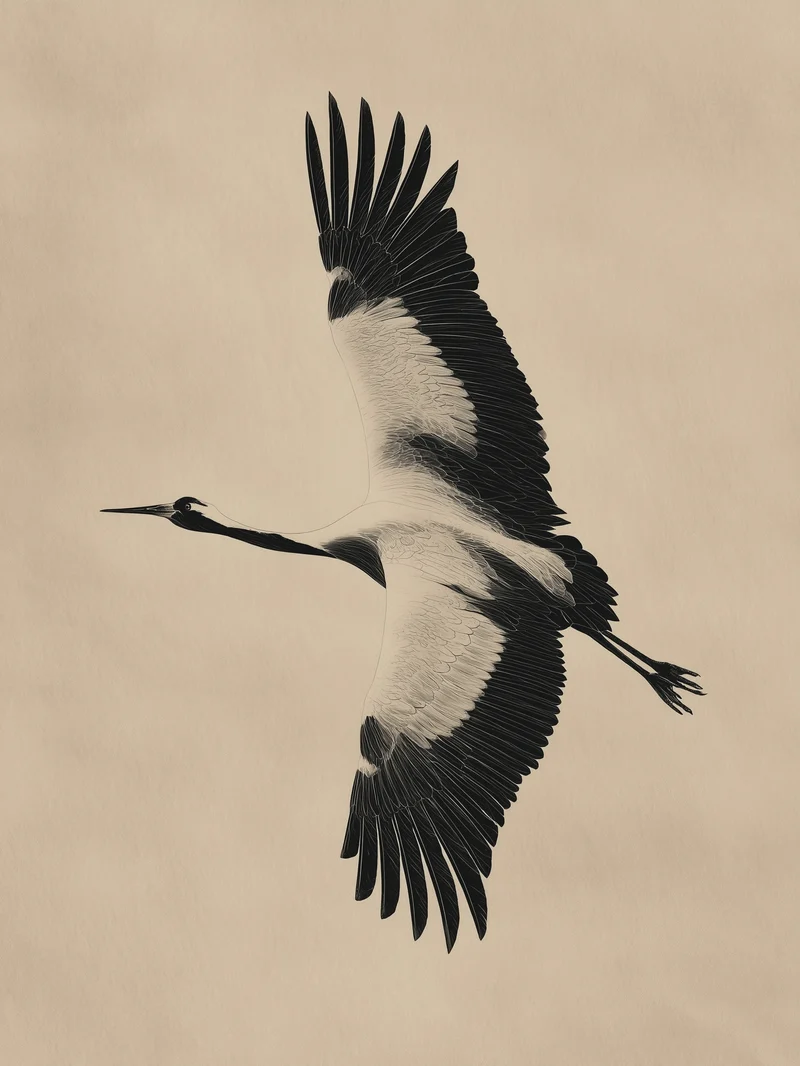 Fliegender Fischreiher Poster