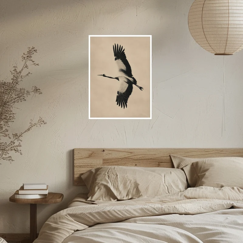 Fliegender Fischreiher Poster