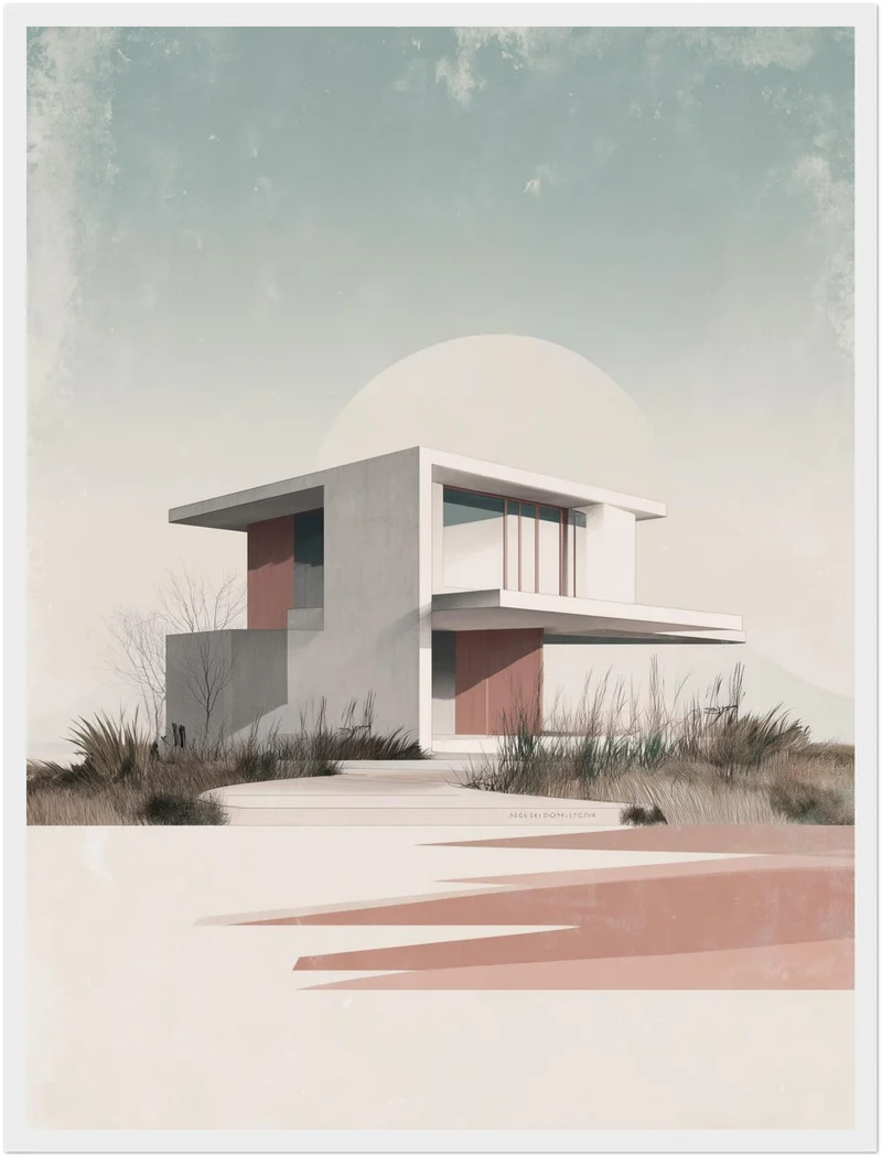 Modernes Haus Poster