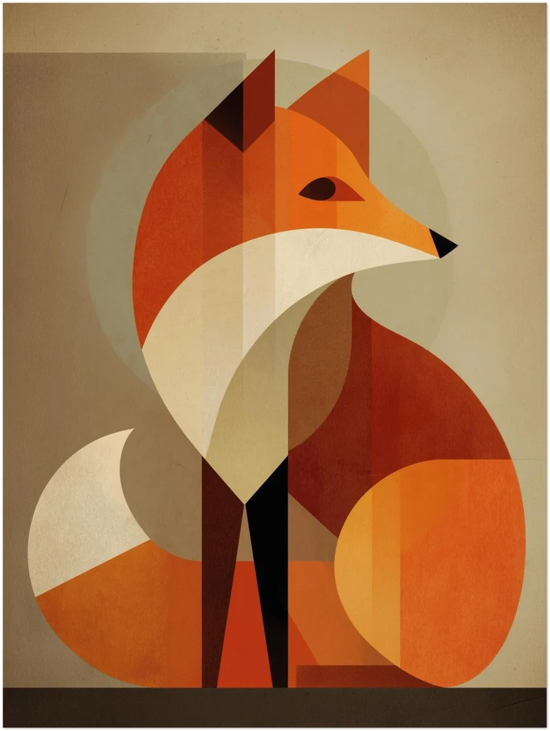 Ruhender Fuchs Leinwandbild