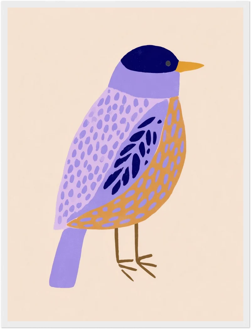 Lila Vogel Illustration Poster