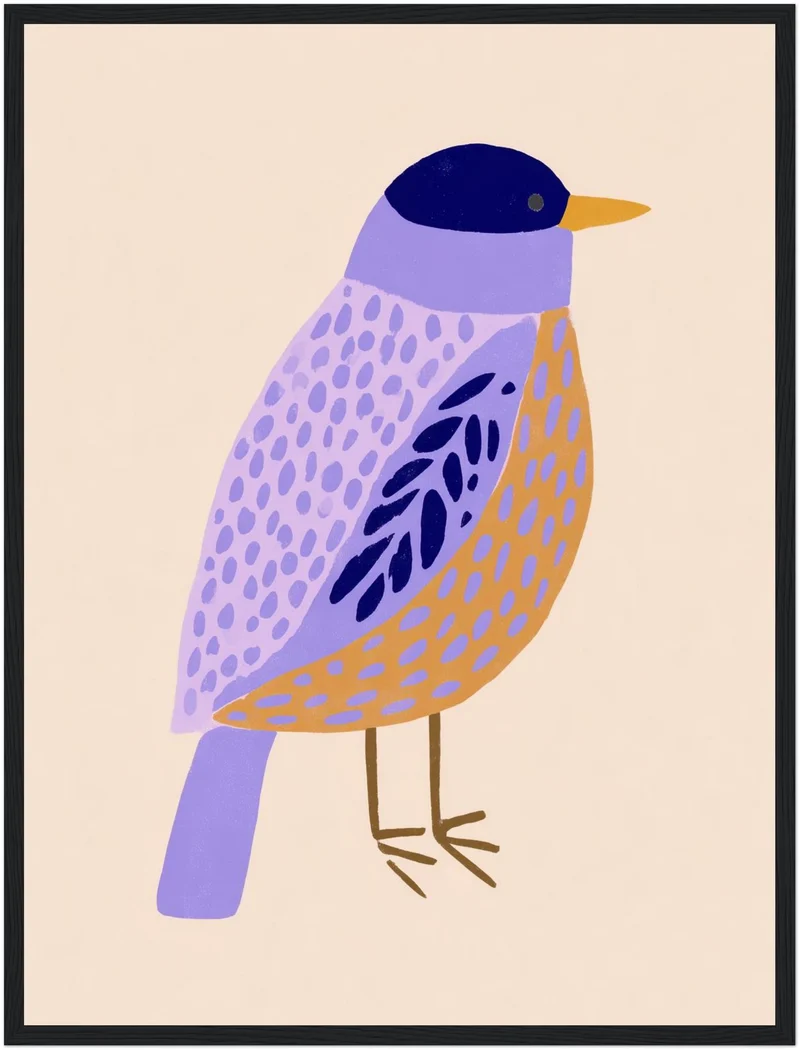 Lila Vogel Illustration Poster