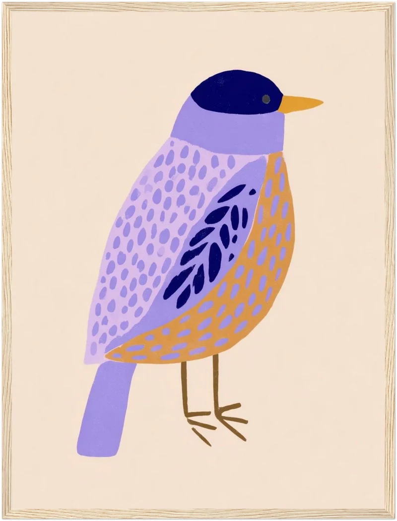 Lila Vogel Illustration Poster