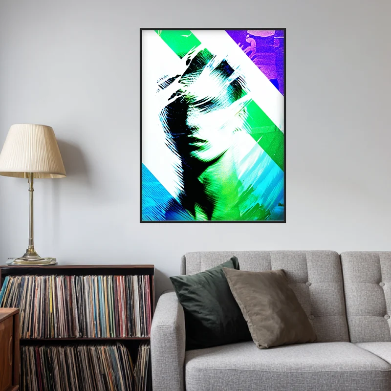 Verzerrte Körpersilhouette Poster