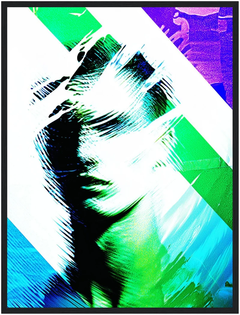 Verzerrte Körpersilhouette Poster