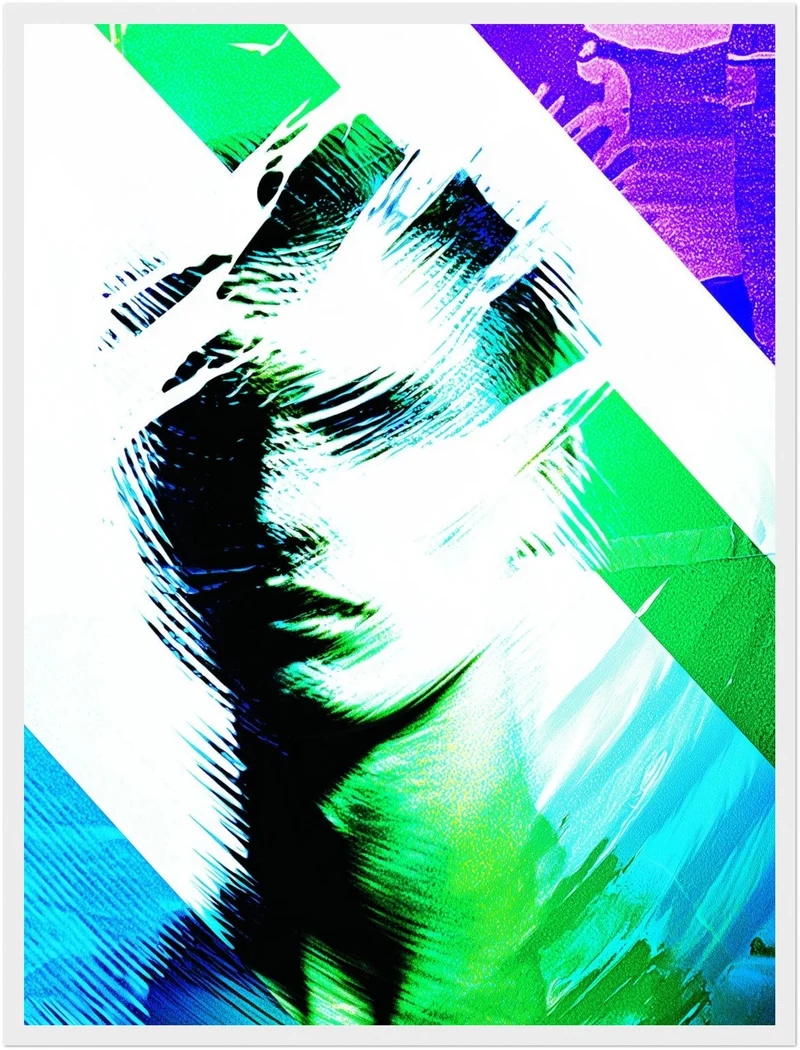 Verzerrte Körpersilhouette Poster