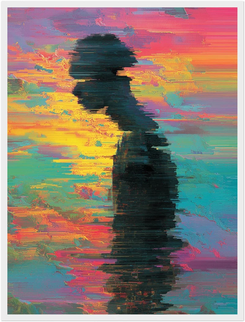 Fragmentierte Silhouette Poster