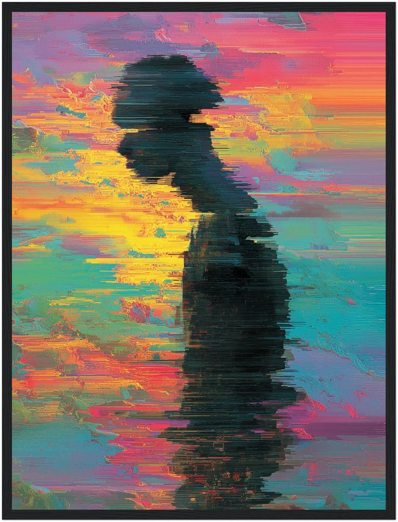 Fragmentierte Silhouette Poster