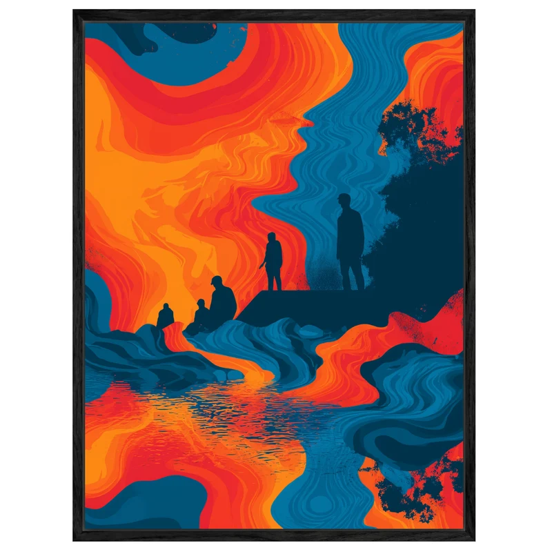 Fließende Figurenlandschaft Leinwandbild