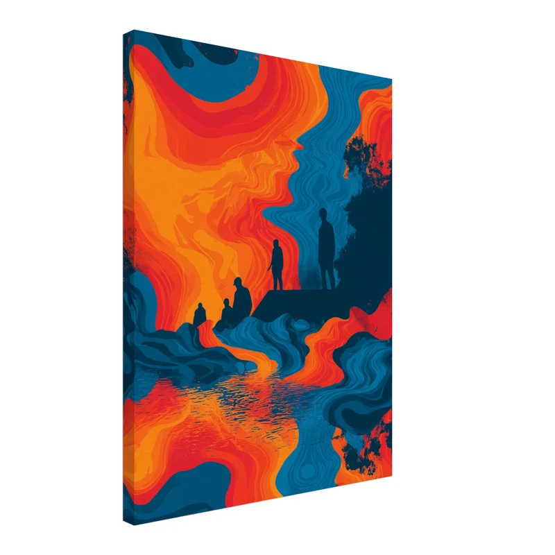 Fließende Figurenlandschaft Leinwandbild