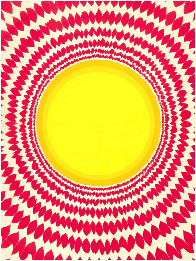 Strahlende Sonnen Mandala Leinwandbild
