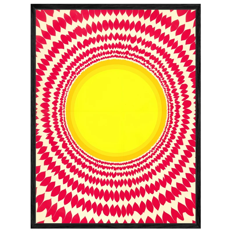 Strahlende Sonnen Mandala Leinwandbild