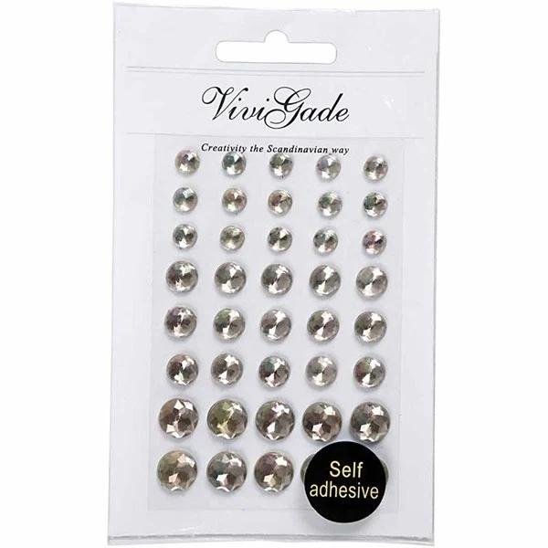 Create Craft - Rhinestones 6+8+10mm 40assorted Crystal