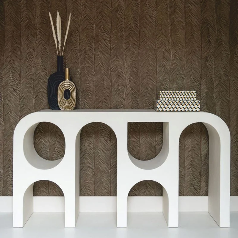 Casa Padrino Luxus Konsole Weiß 150 x 35 x H. 80 cm - Luxus Wohnzimmer Möbel