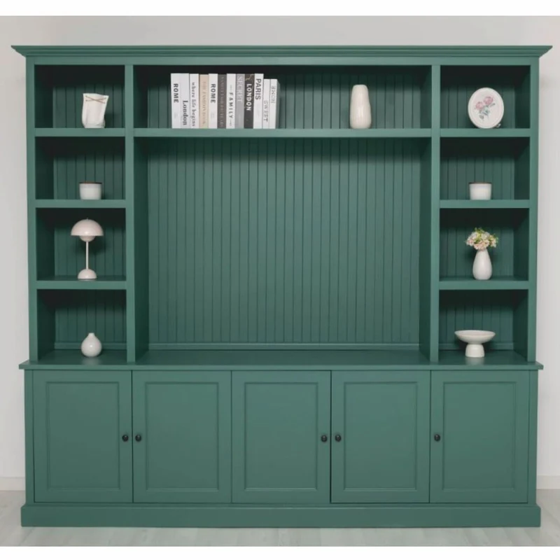 Casa Padrino Landhausstil Bücherschrank Grün 254 cm - Landhausstil Möbel