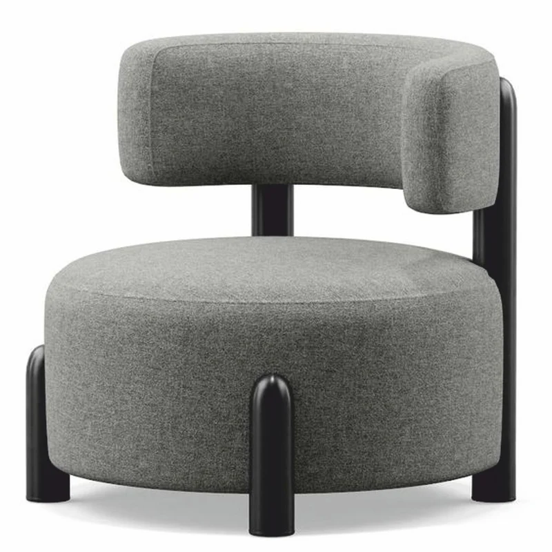 Casa Padrino Luxus Wohnzimmer & Hotel Sessel Grau / Schwarz 90 cm - Luxus Möbel