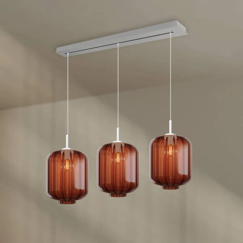 s.luce Velo Esstischleuchte 3-flammig Baldachin 120cm Ø 25cm