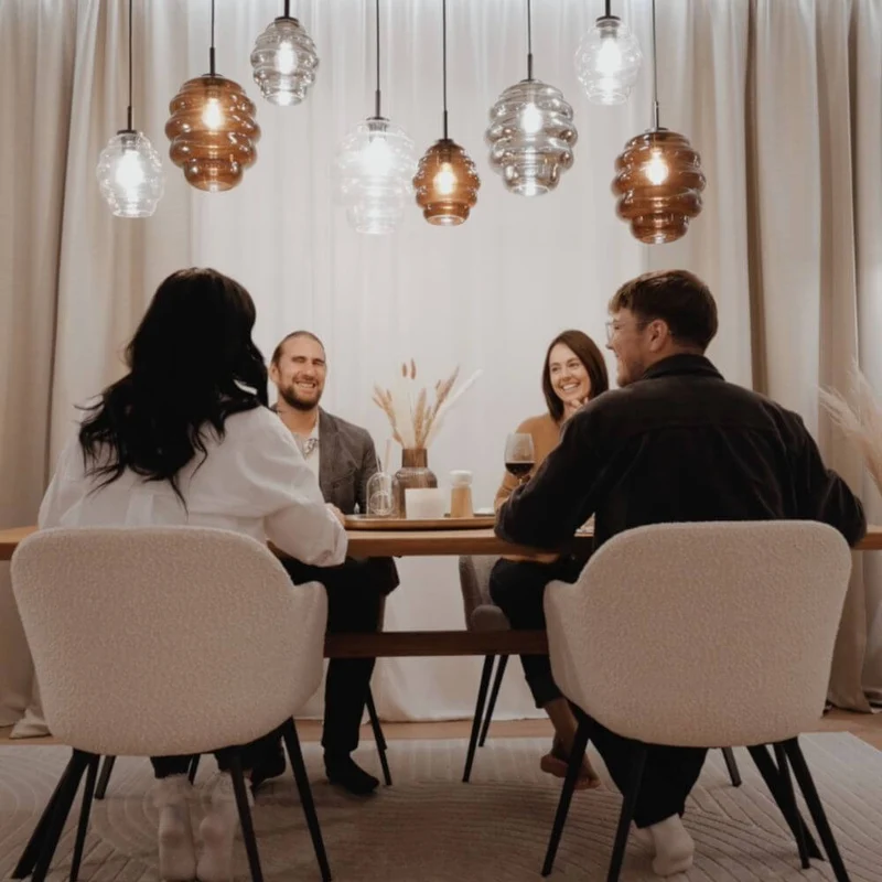 s.luce Echos Esszimmerlampe 12-flammig 200cm 3-reihig Ø 18/25cm