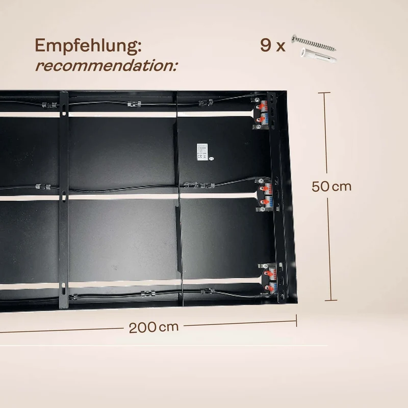 s.luce Echos Esstischlampe 8-flammig 200cm 3-reihig Ø 18/25cm