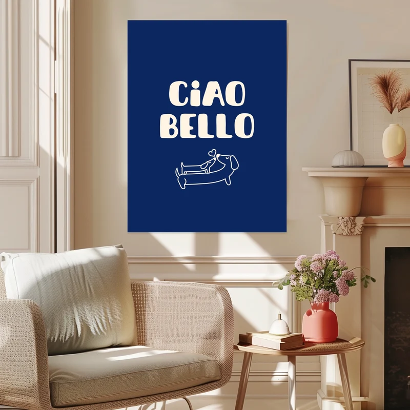 Ciao Bello Dackel Leinwandbild