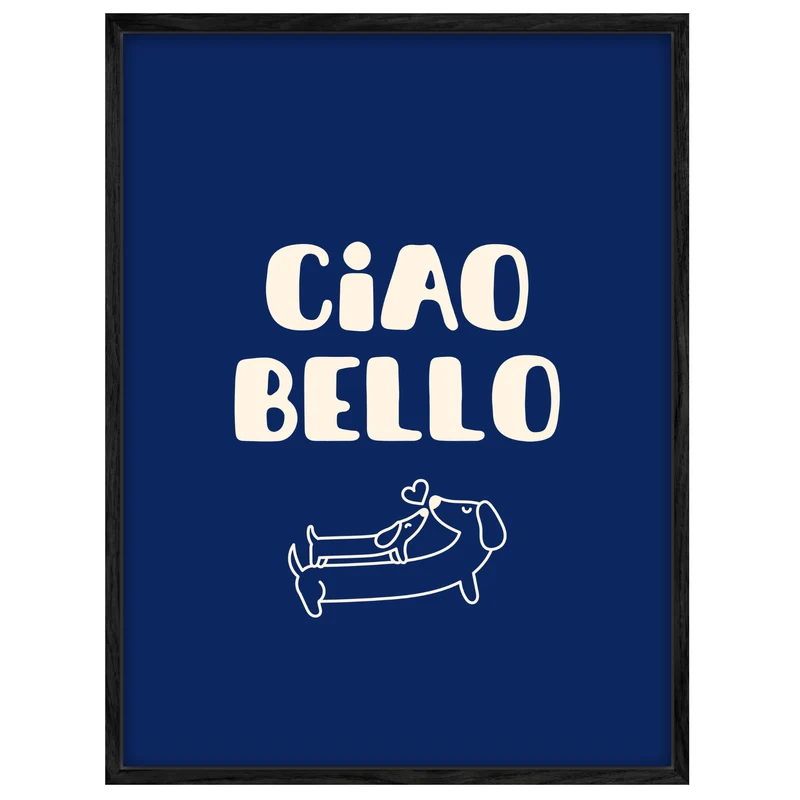 Ciao Bello Dackel Leinwandbild