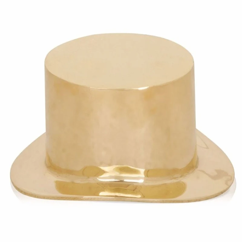 Casa Padrino Luxus Deko Bronze Zylinder Hut Gold 12 x 10 x H. 7 cm - Deko Accessoires