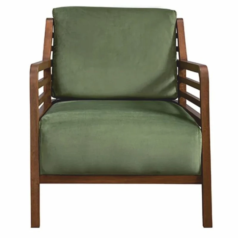 Casa Padrino Luxus Sessel Grün / Braun - Wohnzimmer & Hotel Möbel