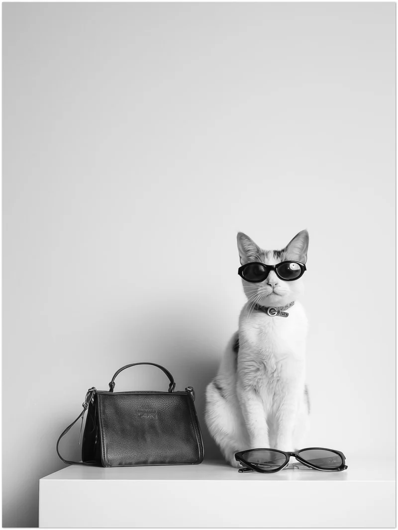 Designer Katze Leinwandbild