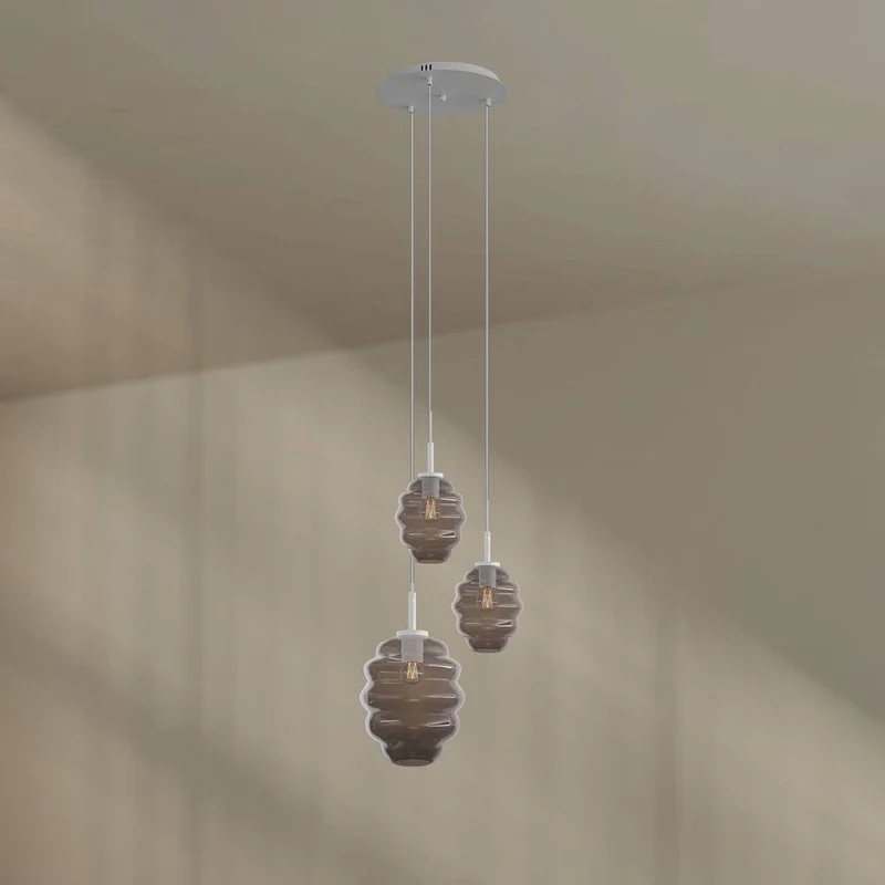 s.luce Echos Galerieleuchte 3-flammig Ø 40cm Baldachin Ø 18/25cm