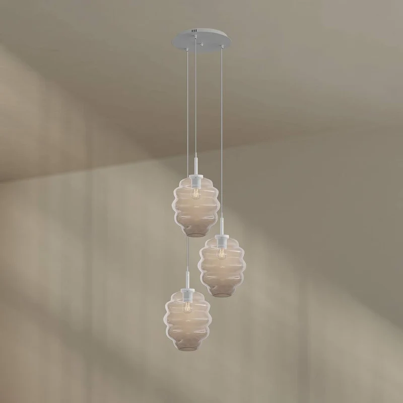 s.luce Echos Galerieleuchte 3-flammig Ø 40cm Baldachin Ø 25cm