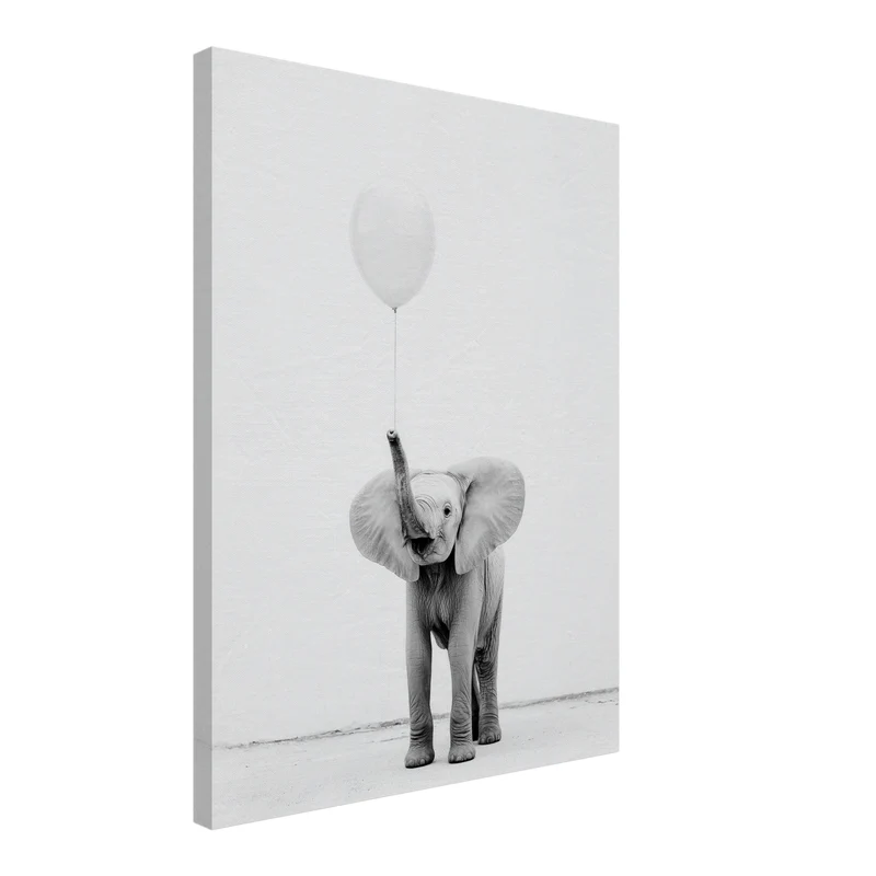 Elefant mit Ballon Leinwandbild