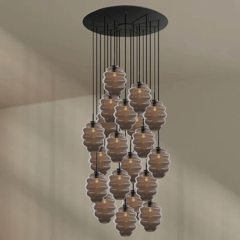 s.luce Echos Galerieleuchte 20-flammig Ø 120cm Baldachin Ø 25cm