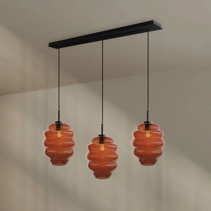 s.luce Echos Esszimmer-Hängeleuchte 3-flammig 120cm Ø 25cm
