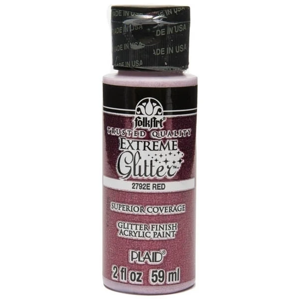 Folkart - Extreme Glitter - Red 2oz