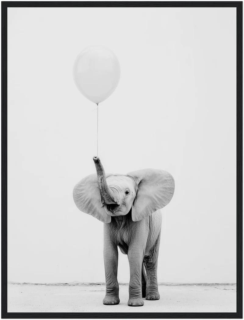 Elefant mit Ballon Poster