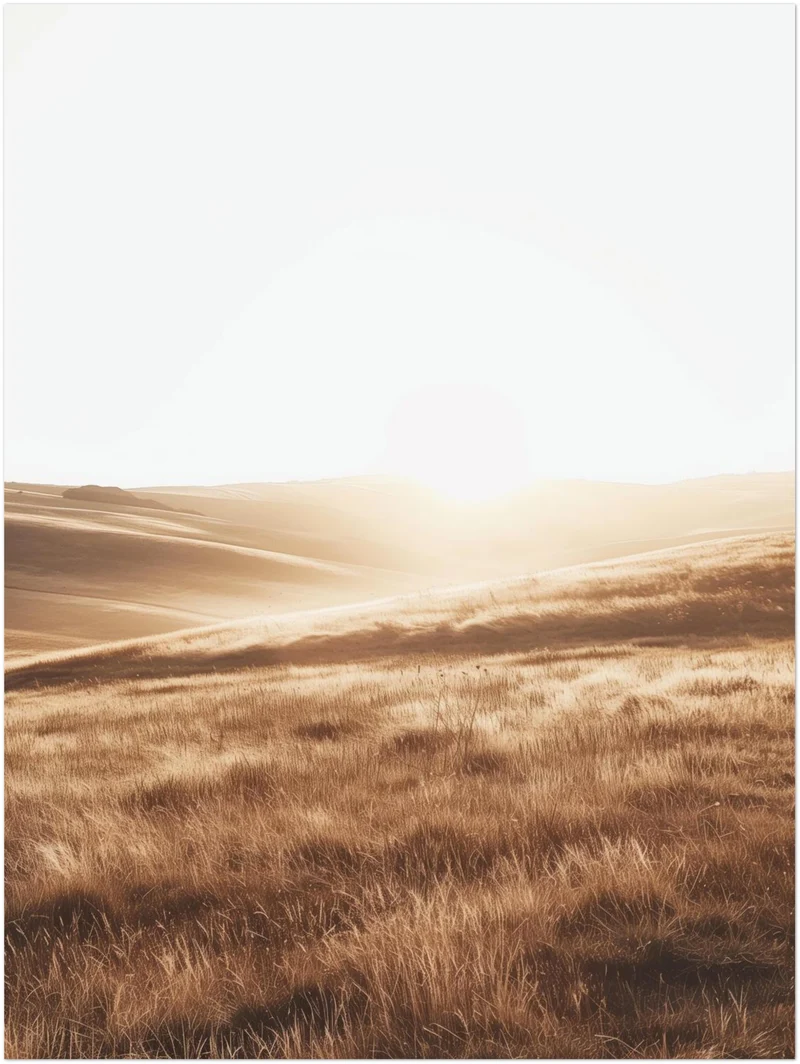 Goldene Hügel Landschaft Leinwandbild