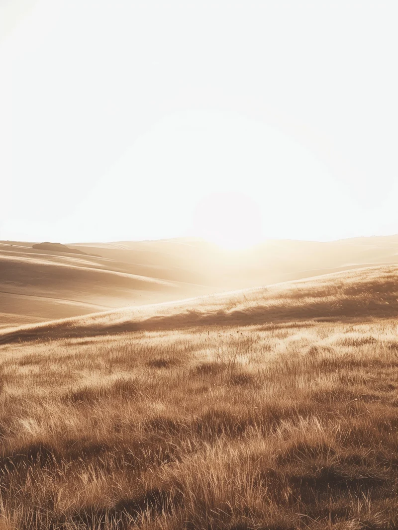 Goldene Hügel Landschaft Poster