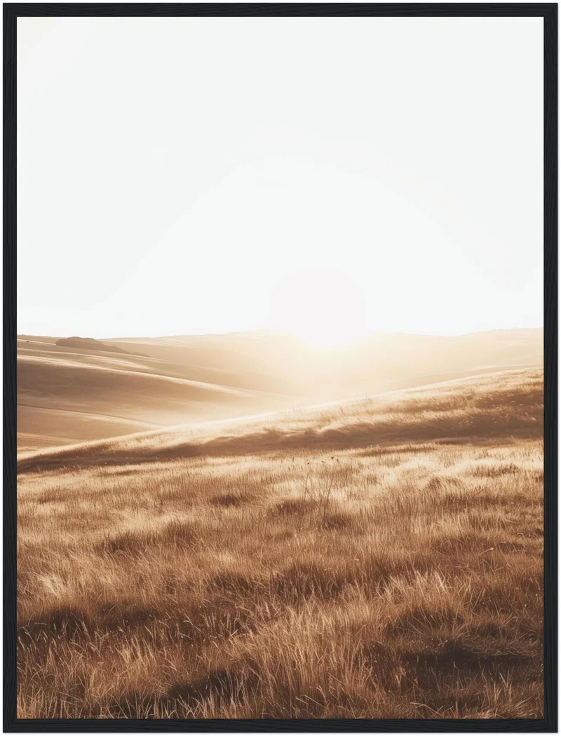 Goldene Hügel Landschaft Poster