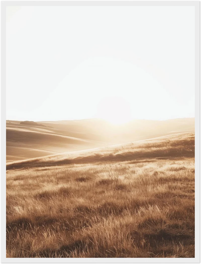 Goldene Hügel Landschaft Poster